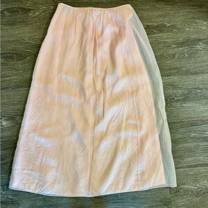 Early 2000’s International Concepts Pale Pink Silk Maxi Skirt